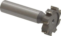 Made in USA - 1-1/8" Diam x 1/4" Face Width, Carbide-Tipped, 8 Teeth, Shank Connection Woodruff Keyseat Cutter - Uncoated, 2-1/4" OAL x 1/2" Shank, Straight Teeth, ANSI 809, Old Standard 18 - Apex Tool & Supply