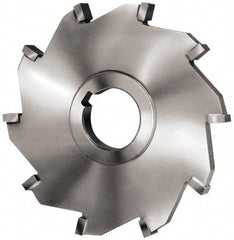 Made in USA - 5" Diam x 1/2" Width of Cut, 6 Teeth, Carbide Tipped Side Milling Cutter - Straight Teeth, Uncoated - Apex Tool & Supply