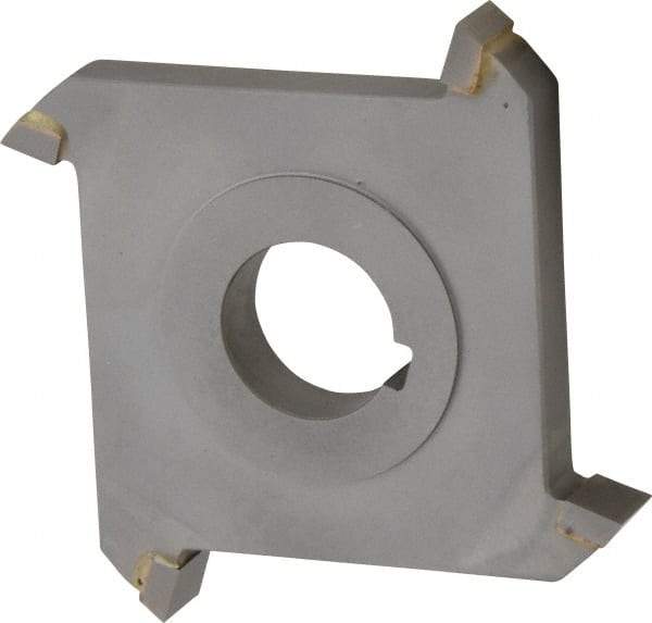Made in USA - 4" Diam x 1/2" Width of Cut, 4 Teeth, Carbide Tipped Side Milling Cutter - Straight Teeth, Uncoated - Apex Tool & Supply