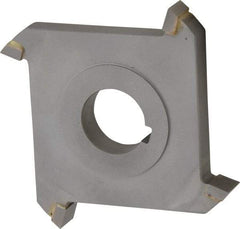 Made in USA - 4" Diam x 1/2" Width of Cut, 4 Teeth, Carbide Tipped Side Milling Cutter - Straight Teeth, Uncoated - Apex Tool & Supply