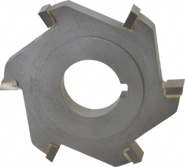 Made in USA - 3" Diam x 3/8" Width of Cut, 6 Teeth, Carbide Tipped Side Milling Cutter - Straight Teeth, Uncoated - Apex Tool & Supply