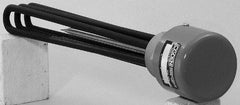 Value Collection - 3 Element, 32-1/4" Immersion Length, Standard Housing, Stainless Steel Pipe Plug Immersion Heater - 3 Phase, 480 Volt, 12,000 Watt, 44 Watts/Sq In, Stainless Steel Plug - Apex Tool & Supply