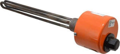 Value Collection - 2 Element, 12-3/4" Immersion Length, Standard Housing, Steel Pipe Plug Immersion Heater - 1 Phase, 120 Volt, 1,000 Watt, 22 Watts/Sq In, Steel Plug - Apex Tool & Supply