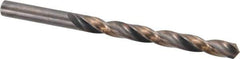 Michigan Drill - Letter K 118° High Speed Steel Jobber Drill - Oxide/Gold Finish, Right Hand Cut, Spiral Flute, Straight Shank, 4-1/4" OAL, Split Point - Apex Tool & Supply