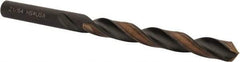 Michigan Drill - 21/64" 118° High Speed Steel Jobber Drill - Oxide/Gold Finish, Right Hand Cut, Spiral Flute, Straight Shank, 4-5/8" OAL, Split Point - Apex Tool & Supply