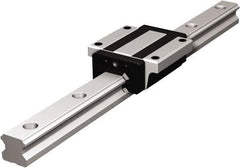THK - 600mm OAL x 28mm Overall Width x 26mm Overall Height 4 Way HSR Rail - 80mm Between Holes, 9 x 14 x 12mm Hole Size - Apex Tool & Supply