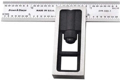 TESA Brown & Sharpe - 4 Inch Long, 4R Double Square - 1/64, 1/32, 1/16 and 1/8 Inch Graduation - Apex Tool & Supply