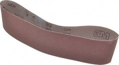 3M - 4" Wide x 36" OAL, 80 Grit, Aluminum Oxide Abrasive Belt - Aluminum Oxide, Medium, Coated, X Weighted Cloth Backing, Series 340D - Apex Tool & Supply