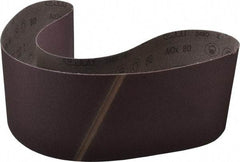 3M - 6" Wide x 54-1/2" OAL, 80 Grit, Aluminum Oxide Abrasive Belt - Aluminum Oxide, Medium, Coated, X Weighted Cloth Backing, Series 341D - Apex Tool & Supply