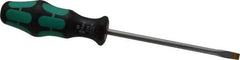 Wera - 230mm OAL Standard Slotted Screwdriver - Round Shank, Ergonomic Handle - Apex Tool & Supply