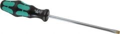 Wera - 255mm OAL Standard Slotted Screwdriver - Round Shank, Ergonomic Handle - Apex Tool & Supply