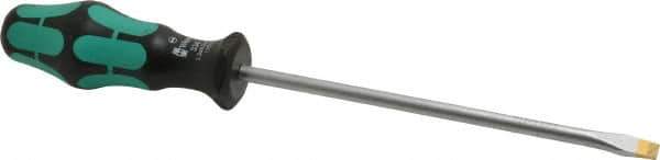 Wera - 287mm OAL Standard Slotted Screwdriver - Round Shank, Ergonomic Handle - Apex Tool & Supply