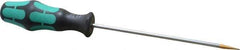 Wera - 248mm OAL Standard Slotted Screwdriver - Round Shank, Ergonomic Handle - Apex Tool & Supply