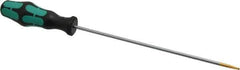 Wera - 298mm OAL Standard Slotted Screwdriver - Round Shank, Ergonomic Handle - Apex Tool & Supply