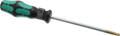 Wera - 223mm OAL Standard Slotted Screwdriver - Round Shank, Ergonomic Handle - Apex Tool & Supply