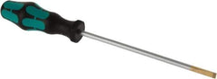 Wera - 248mm OAL Standard Slotted Screwdriver - Round Shank, Ergonomic Handle - Apex Tool & Supply