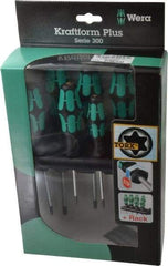 Wera - 6 Piece T10 to T40 Micro Handle Torx Driver Set - T10, T15, T20, T25, T30, T40 - Apex Tool & Supply