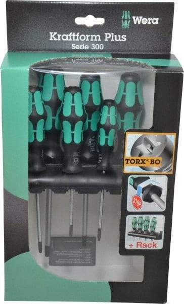 Wera - 6 Piece T10 to T40 Micro Handle Torx Driver Set - T10, T15, T20, T25, T30, T40 - Apex Tool & Supply