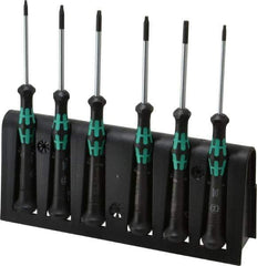 Wera - 6 Piece T7 to T20 Micro Handle Torx Driver Set - T7, T8, T9, T10, T15, T20 - Apex Tool & Supply