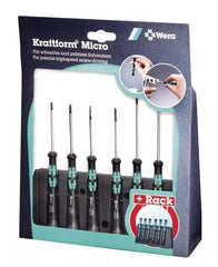 Wera - 6 Piece, 0.9 to 3mm Micro Hex Driver Set - Comes in Display Box - Apex Tool & Supply