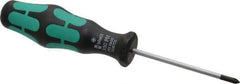 Wera - #0, 5-1/2" OAL, Standard Phillips Screwdriver - 2-3/8" Blade Length, Round Shank, Ergonomic Handle - Apex Tool & Supply