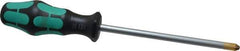 Wera - #3, 10-1/4" OAL, Standard Phillips Screwdriver - 6" Blade Length, Round Shank, Ergonomic Handle - Apex Tool & Supply