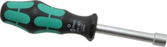 Wera - 7/16" Hollow Shaft Nutdriver - Ergonomic Handle, 7-3/4" OAL - Apex Tool & Supply