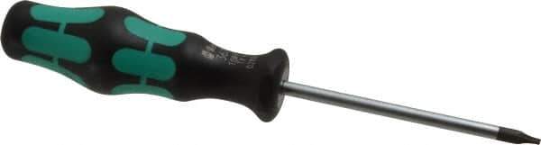 Wera - T6 Torx Driver - 2-3/8" Blade Length, 5" OAL, Ergonomic Handle - Apex Tool & Supply