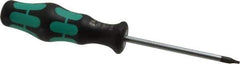 Wera - T6 Torx Driver - 2-3/8" Blade Length, 5" OAL, Ergonomic Handle - Apex Tool & Supply