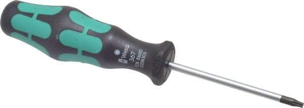 Wera - T8 Torx Driver - 2-3/8" Blade Length, 5-1/2" OAL, Ergonomic Handle - Apex Tool & Supply