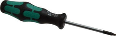 Wera - T9 Torx Driver - 2-3/8" Blade Length, 5-1/2" OAL, Ergonomic Handle - Apex Tool & Supply
