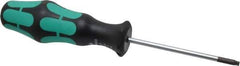 Wera - T15 Torx Driver - 3-3/16" Blade Length, 6-7/8" OAL, Ergonomic Handle - Apex Tool & Supply