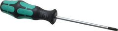Wera - T20 Torx Driver - 4" Blade Length, 7-7/8" OAL, Ergonomic Handle - Apex Tool & Supply