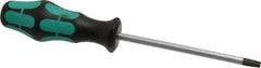 Wera - T40 Torx Driver - 5" Blade Length, 9-5/8" OAL, Ergonomic Handle - Apex Tool & Supply