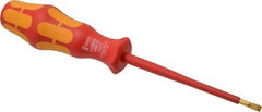 Wera - 198mm OAL Standard Slotted Screwdriver - Round Shank, Ergonomic Handle - Apex Tool & Supply