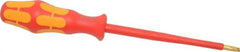 Wera - 223mm OAL Standard Slotted Screwdriver - Round Shank, Ergonomic Handle - Apex Tool & Supply