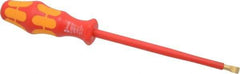 Wera - 255mm OAL Standard Slotted Screwdriver - Round Shank, Ergonomic Handle - Apex Tool & Supply