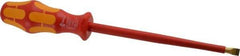 Wera - 287mm OAL Standard Slotted Screwdriver - Round Shank, Ergonomic Handle - Apex Tool & Supply