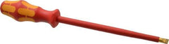 Wera - 312mm OAL Standard Slotted Screwdriver - Round Shank, Ergonomic Handle - Apex Tool & Supply