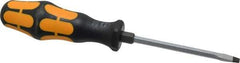 Wera - 188mm OAL Standard Slotted Screwdriver - Hexagon Shank, Ergonomic Handle - Apex Tool & Supply