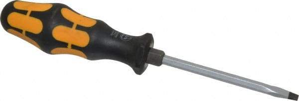 Wera - 205mm OAL Standard Slotted Screwdriver - Hexagon Shank, Ergonomic Handle - Apex Tool & Supply