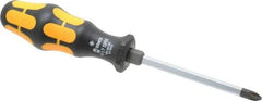 Wera - #2, 8" OAL, Demolition Phillips Screwdriver - 4" Blade Length, Hexagon Shank, Ergonomic Handle - Apex Tool & Supply