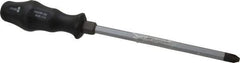 Wera - #4, 12-3/8" OAL, Demolition Phillips Screwdriver - 8" Blade Length, Hexagon Shank, Ergonomic Handle - Apex Tool & Supply