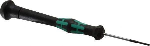 Wera - Electronic/Electrostatic Slotted Screwdriver - 40mm Blade Length, Round Shank, Ergonomic Handle - Apex Tool & Supply