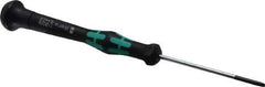 Wera - Electronic/Electrostatic Slotted Screwdriver - 60mm Blade Length, Round Shank, Ergonomic Handle - Apex Tool & Supply