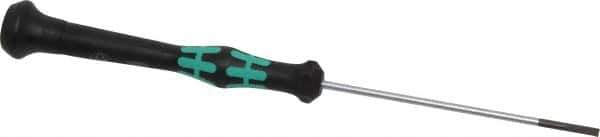 Wera - Electronic/Electrostatic Slotted Screwdriver - 80mm Blade Length, Round Shank, Ergonomic Handle - Apex Tool & Supply