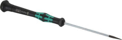 Wera - Electronic/Electrostatic Slotted Screwdriver - 80mm Blade Length, Round Shank, Ergonomic Handle - Apex Tool & Supply