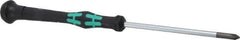 Wera - #1, 6-1/8" OAL, Electronic/Electrostatic Phillips Screwdriver - 3-1/8" Blade Length, Round Shank, Ergonomic Handle - Apex Tool & Supply