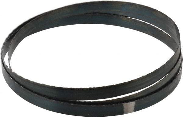 Starrett - 24 TPI, 5' Long x 1/2" Wide x 0.025" Thick, Welded Band Saw Blade - Carbon Steel, Toothed Edge, Raker Tooth Set, Flexible Back, Contour Cutting - Apex Tool & Supply