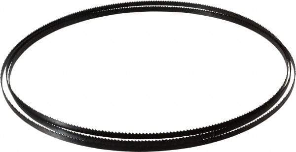 Starrett - 10 TPI, 7' 9" Long x 1/4" Wide x 0.025" Thick, Welded Band Saw Blade - Carbon Steel, Toothed Edge, Raker Tooth Set, Flexible Back, Contour Cutting - Apex Tool & Supply